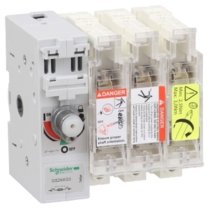 Per SCHNEIDER ELECTRIC TeSys GS2KKG3 Interruttore-Sezionatore-Fusibile 3P 125A con Montaggio DIN 00 - Product Image 1
