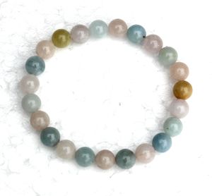High Quality Top Grade Natural Rudra Gems Multi Color 8mm Morganite Round <b>Loose</b> <b>Beads</b> Strands DIY Mala Jewelry - Product Image 6