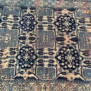 Alfombra Turca Vintage de 4.8x6.5 pies, Alfombra Azul Marrón Estilo Suroeste - Product Image 4