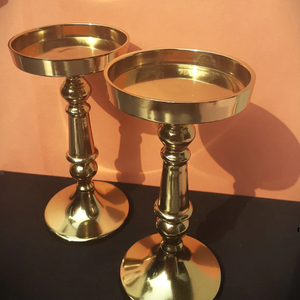 Bougeoir en laiton poli de qualité supérieure pour la décoration de mariage Nouveauté Bougeoir moderne - Product Image 6