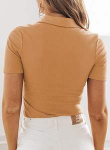 Camisetas de Poliéster de Punto Oxford para Mujer al por Mayor, Personalizadas, de Marca, de Manga Corta, Casuales, Transpirables, de Verano, con Diseño Personalizado - Product Image 2