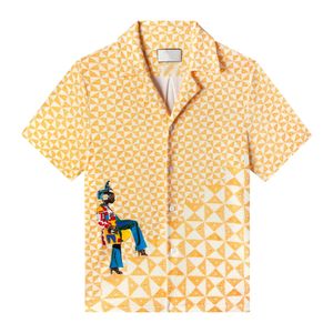 Camisa Cabana de Manga Corta con Estampado Personalizado para Hombre, Material Ligero y Transpirable, Ideal para Ropa de Playa o Personal de Resort - Product Image 3
