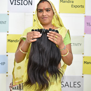 Extensions de cheveux humains vierges naturels 100% non traités Perruques de temple indien à cuticules alignées droites bon marché Loose Deep Raw Indian - Product Image 3