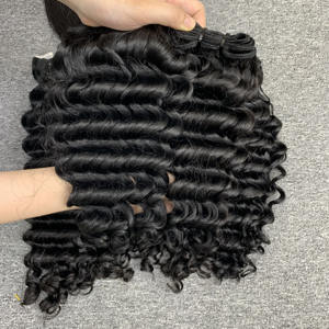 Pelucas vírgenes alineadas con cutícula de pelo liso dibujado doble de onda profunda vendedores de extensiones de cabello humano venta al por mayor recto ondulado rizado - Product Image 3