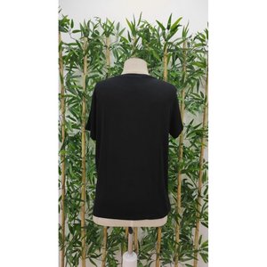 เสื้อเบลาส์แขนสั้นพิมพ์ลายต้นปาล์มสำหรับผู้หญิงของเจน ทำจากผ้าวิสโคส คอกลม เหมาะสำหรับใส่ในช่วงฤดูร้อนทุกวัน - Product Image 5