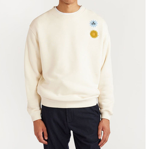 Sudadera bordada de talla grande mezclada de algodón para hombre, sudadera bordada de secado rápido de alta calidad con logotipo personalizado - Product Image 3