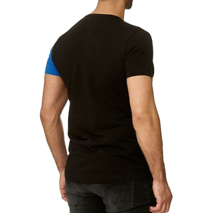 100% coton, T-shirt pour hommes, coupe ample, imprimé en gros en vrac respirant coton O cou t-shirts col à manches courtes plaine - Product Image 2
