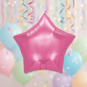 Palloncini in Foil a Forma di Stella Rosa per Feste, 19 Pollici, Confezione da 12 Pezzi - Product Image 3