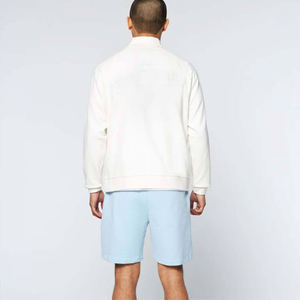 <b>Mens</b> <b>White</b> Mock Neck Pullover <b>Sweatshirt</b> Long Sleeve Solid Color Casual Loose Fit Streetwear Basic Top cotton blended - Product Image 2