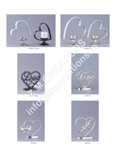 Factory Direct <b>Christmas</b> Metal & Wood Heart Sculpture with Wood Base-Eco-Friendly Customizable Tabletop Room Decor Gift - Product Image 5