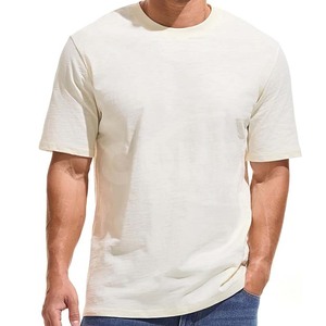 High Quality Solid Color 140gsm Blanks Cotton T Shirt Summer Wear <b>Plain</b> Breathable Round Neck <b>TShirt</b> - Product Image 4