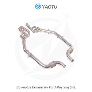 Высокопроизводительный выпускной коллектор YT Racing из нержавеющей стали с прямыми вставками и глянцевой отделкой для выхлопной системы Ford Mustang 5.0L - Product Image 5