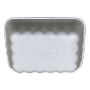 GEN 2WH White Meat Trays 8.5 In. X 6.03 In. X 1.11 In. #2 500/Carton <b>Packaging</b> <b>Materials</b> - Product Image 3