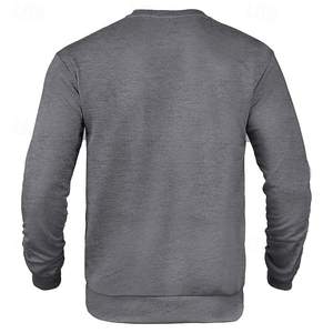 Sweat-shirt décontracté pour hommes Sweat-shirt de jogging en coton de couleur unie de qualité supérieure Sweat-shirt à séchage rapide à motif personnalisé pour hommes - Product Image 2