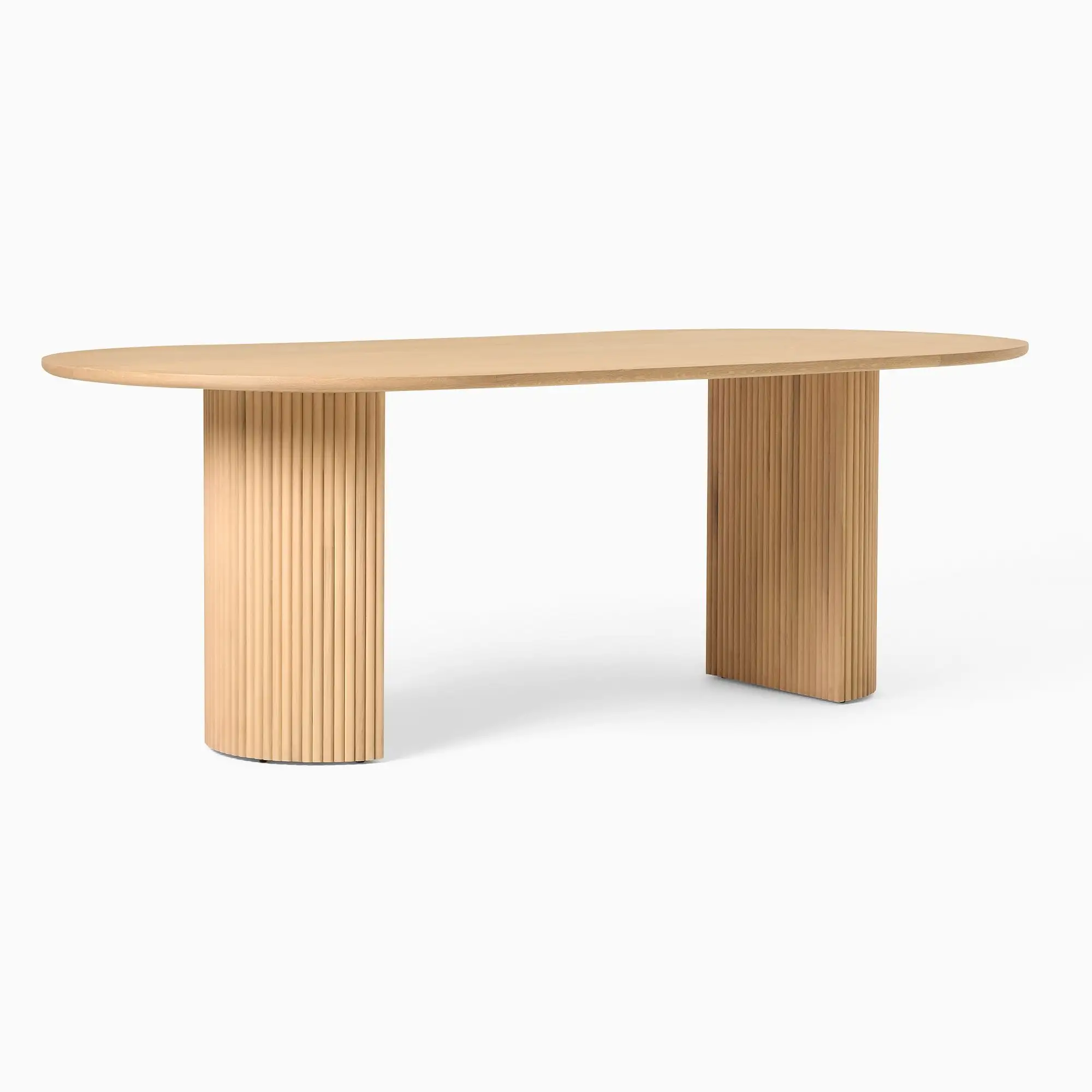 Современный обеденный стол из массива дерева овальной формы В Стиле Середины Века натуральный цвет тикового дерева домашний обеденный стол