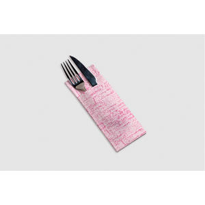 Serviettes de table en papier kraft imprimées Strauss, format 32x40cm, couleur Bourgogne, 600 pièces, B2B - Product Image 1