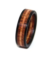 Wooden Ring of Blackwood Rosewood and Olivewood for DIY Wooden Rings