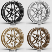 Jantes en alliage d'aluminium forgées monobloc à cinq branches, revêtement poudré, pour berlines et coupes sport haut de gamme, ajustement personnalisé