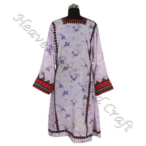 BDR080 Vintage Long Balochi Veste-Coton/Soie Balochi Robe Vintage Bohème Du Fournisseur Indien Vintage Broderie À La Main - Product Image 4