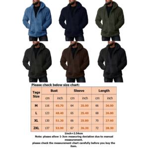 100% algodón mezclado Sherpa Hoodie ligero al aire libre pulóver cremallera completa de gran tamaño calle chaquetas con capucha para hombres para invierno - Product Image 4