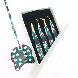 แหนบถอนขนตาสแตนเลสคุณภาพสูงเครื่องมือปลายแม่นยำสำหรับการต่อขนตาทำงานราคาไม่แพง - Product Image 3