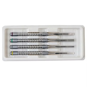 Juego de 4 piezas de cinceles dentales manuales de acero inoxidable de alta calidad KANEKA para uso profesional en cirugía ósea - Product Image 1