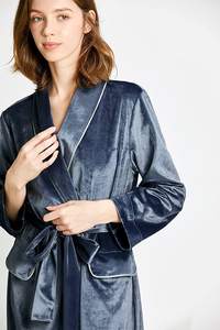 Invierno elegante fiesta dama de honor Mujer franela larga bata de baño lujo nupcial polar terciopelo felpa Batas para mujer - Product Image 6