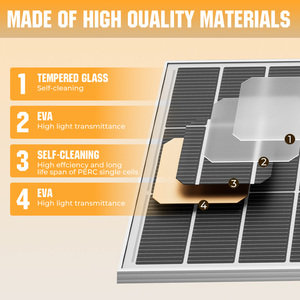 Rvpozwer <b>Small</b> Rigid <b>Glass</b> Solar Panel 200W High Quality Half Cell 22% Efficiency 25-Year Warranty Home Solar System Energy - Product Image 2