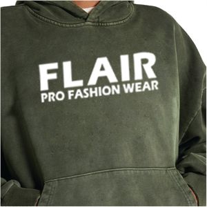 Sweat à capuche surdimensionné et court pour homme, broderie usée personnalisée OEM, poids lourd - Product Image 4