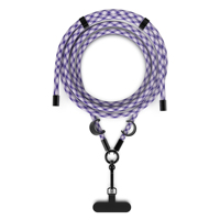 Correa trenzada duradera para el cuello, soporte para teléfono Lightning, Cable de carga, carcasa de aluminio, soportes ajustables, soportes certificados MFi