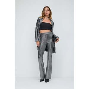 Leggings de fitness en mousseline décontractés, taille mi-haute, taille basse, effet push-up, nylon, cuir, élasthanne, sans couture, taille unique XL, lettres imprimées - Product Image 2