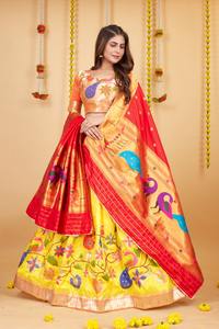 Dernier concepteur Paithani Silk Zari Work Lehenga Choli par Fab Zone - Product Image 5
