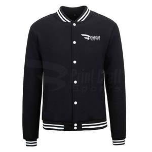 Veste Letterman robuste de couleur unie pour hommes Veste d'hiver Letterman à séchage rapide pour hommes de qualité supérieure - Product Image 1
