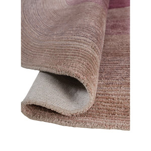 พรมขนสัตว์และวิสโคสลายพิมพ์นามธรรมสีเบจและสีน้ำตาล สำหรับห้องนั่งเล่น ห้องโถง รูปทรงสี่เหลี่ยมผืนผ้า รุ่น-TNQ-4410 - Product Image 2