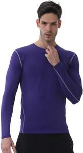 Chemise de compression pour homme à manches longues, séchage rapide, respirant, protection contre les UV, entraînement serré, gym, t-shirt de sport ajusté - Product Image 4