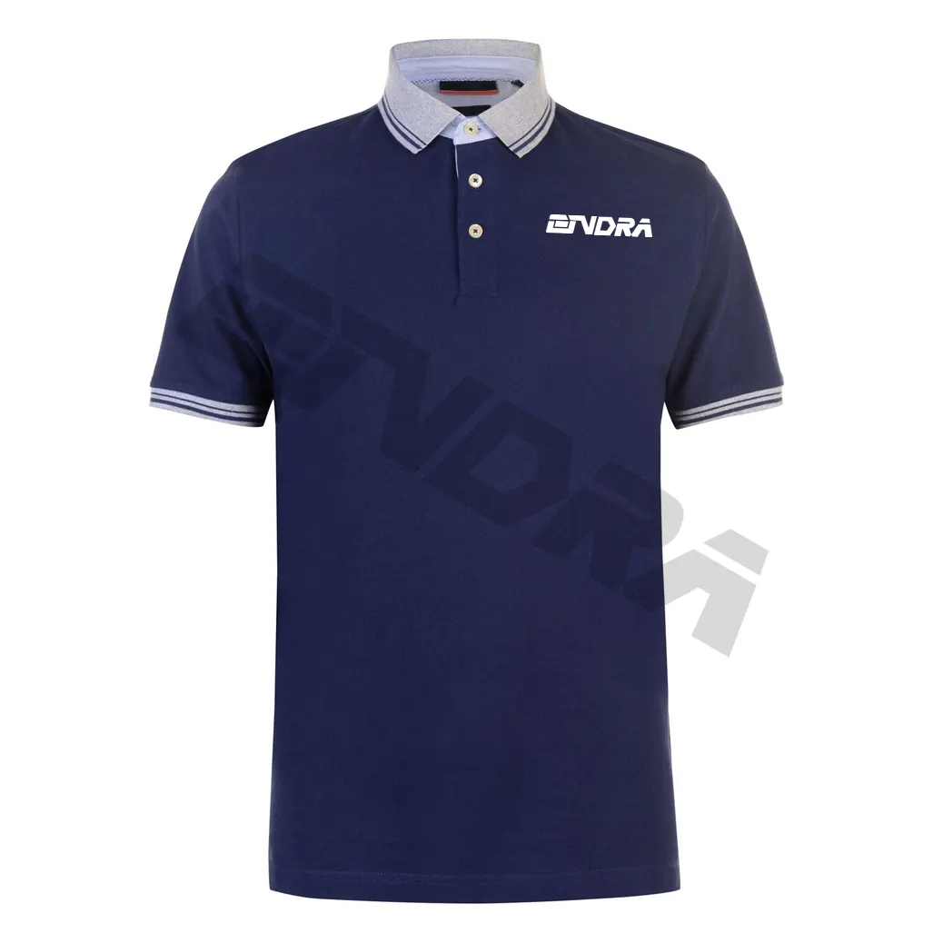 Polo de diseño éxito de ventas logotipo personalizado poliéster color sólido uniforme Polo de golf para hombre