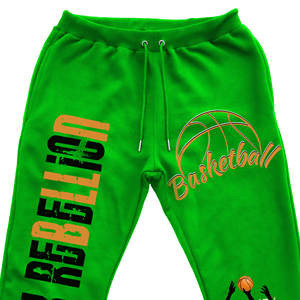 Custom Rhinestone Screen Print Lightweight Woolen 100% Cotton Eco-Friendly Straight <b>Bleach</b> Washed Jogger Men's Pants - Product Image 5