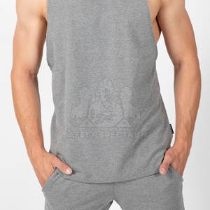 Camiseta sin Mangas de Punto Casual para Hombre, de Primera Calidad, 100% Algodón, Transpirable, de Secado Rápido, Ecológica, Ajuste Holgado, para Gimnasio y Fitness - Product Image 6