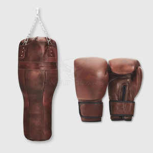 High Quality Heavy Duty Leather <b>Punching</b> <b>Bag</b> Sands Filling for <b>Boxing</b> MMA Training Custom Logo Print Customizable Color Size - Product Image 1