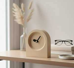 The CRAFT EXIM Luxury Natural Marble Quartz Art Deco <b>Desk</b> <b>Clock</b> Premium Handcrafted Decor for Home Office - Product Image 1