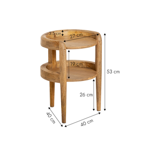 Mesita de noche de madera de mango Allye - Product Image 5