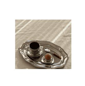 Bandeja de servicio de acero inoxidable de alto pulido, ligera, resistente, perfecta para la decoración del hogar, restaurantes, hoteles - Product Image 5