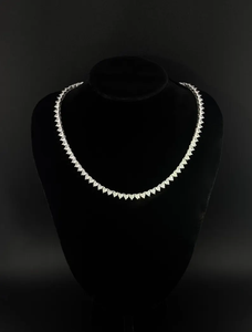 Custom 5mm Moissanite Diamond <b>Tennis</b> Chain 925 <b>Silver</b>/10k Gold Plated Box Chain Style Yellow Gold for Her Statement Wedding Gift - Product Image 3