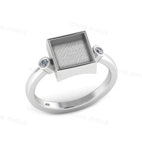 925er Sterlingsilber 14K vergoldete hochwertige Halbmontage-Ehering-Fassung mit Zirkonia-Stein – Schmuckkomponente