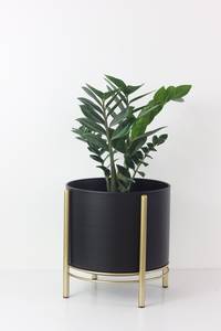 Grand pot de fleurs en métal doré pour plantes d'intérieur et de jardin, vente en gros - Product Image 2