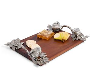 Plateau de service de salade en bois de mangue de forme ovale de meilleure qualité avec Design en métal à vendre à bas prix - Product Image 6