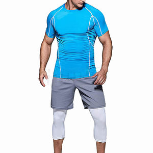 เสื้อรัดกล้ามเนื้อผู้ชาย ฟิตเนส ยิม กีฬา วิ่ง แรชการ์ด แห้งเร็ว UPF50+ แอนตี้แบคทีเรีย แขนยาว ผ้าฝ้าย 100% - Product Image 5