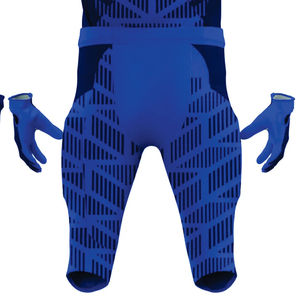 Conjunto de uniforme de fútbol americano para hombre azul real personalizado, aparejos transpirables duraderos, sarga, logotipo frontal corto, ropa deportiva de entrenamiento - Product Image 6