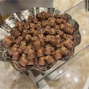 Design simple et élégant décor de mariage bol de service au chocolat plaqué plats de service au chocolat en métal de première qualité à bon prix - Product Image 4