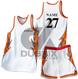 Conjunto de Uniforme de Baloncesto Personalizable para Niños y Hombres, Negro y Naranja, Reversible, 3D, Transpirable, para Clubes y Equipos, para Invierno y Verano, OEM - Product Image 2